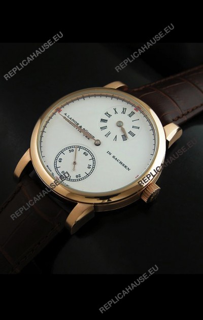 A.Lange & Sohne Glashutte In Sachskn Classic Replica Rose Gold Watch