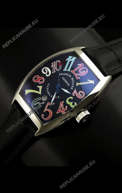 Franck Muller Casa Blanca Japanese Replica Watch in Black Dial