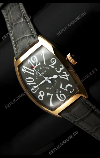 Franck Muller Geneve Casablanca Japanese Rose Gold Watch in Grey Dial