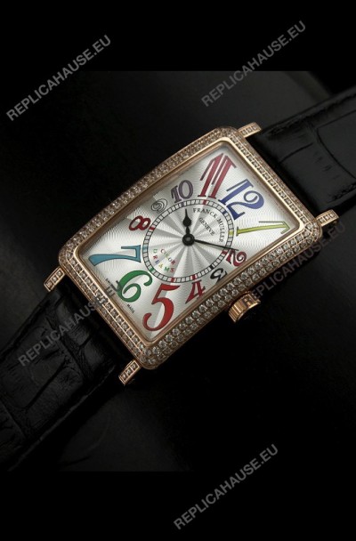 Franck Muller Long Island Japanese Replica Watch in White Dial