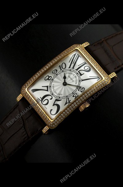 Franck Muller Long Island Japanese Replica Watch in White Dial