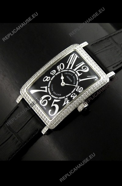 Franck Muller Long Island Japanese Replica Watch in Black Dial