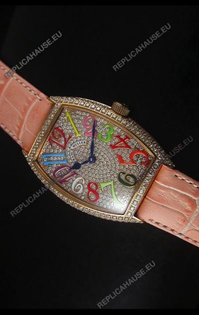 Franck Muller Master of Complications Casablanca Ladies Watch in Rose Gold Case 