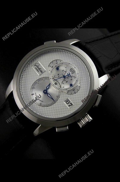 Glashuette ST. Steel Japanese Replica Watch in White Dial