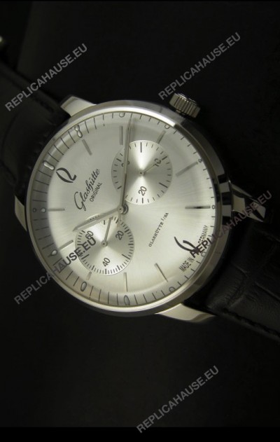 Glashuette Senator Japanese Replica Watch in Steel Dial