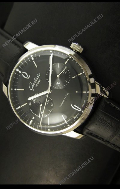 Glashuette Senator Japanese Replica Watch in Black Dial