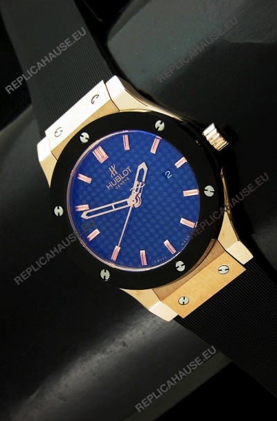 Hublot Fusion Bang in Rose Gold Casing with Black Carbon Dial