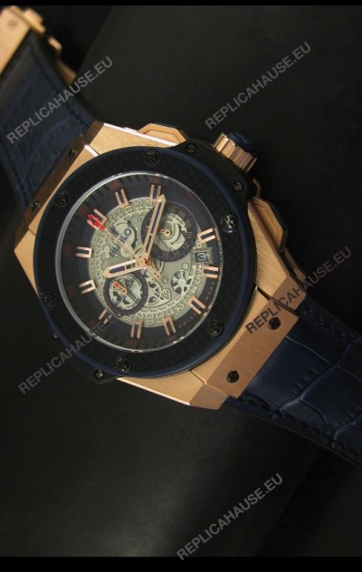 Hublot Big Bang King Rose Gold Skeleton Dial Watch Swiss Quartz 45MM