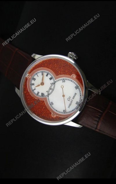 Jaquet Droz Grande Seconde Watch in Red Dial Stainless Steel Case
