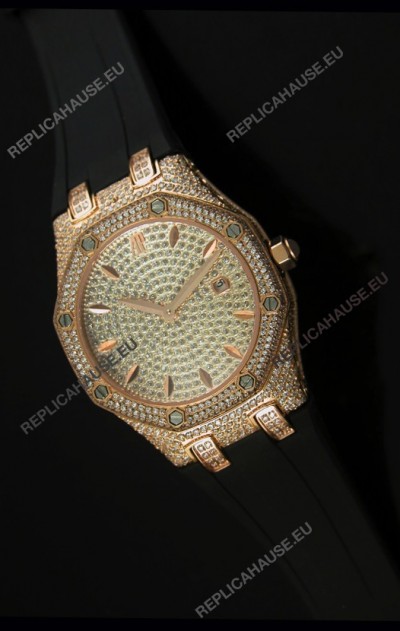 Audemars Piguet Royal Oak LADY Replica Watch in Diamonds Dial Edition