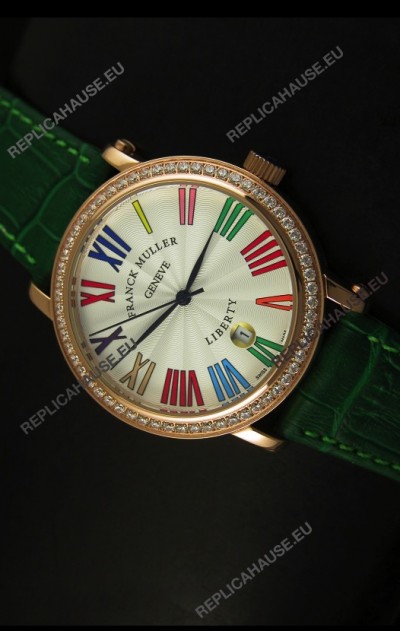 Franck Muller Master of Complications Liberty Japanese Watch in Green Strap