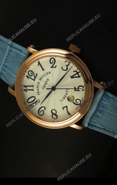 Franck Muller Master of Complications Liberty Japanese Watch Blue Strap
