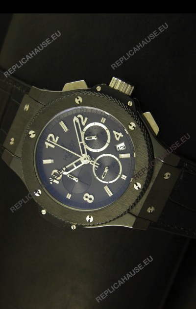 Hublot Big Bang Black Ceramic Case Watch in Quartz Movement