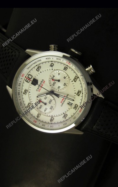 Tag Heuer Carrera Calibre 36 Flyback White Dial Replica Watch - Quartz Movement