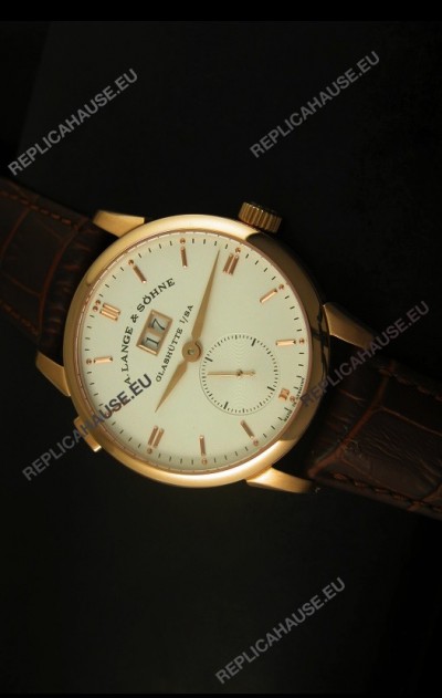 A.Lange & Sohne Reguliert Manual Handwind Watch in Pink Gold Case