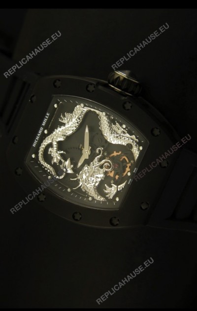 Richard Mille RM057 Tourbillon Jackie Chan Swiss Replica Watch in PVD Case