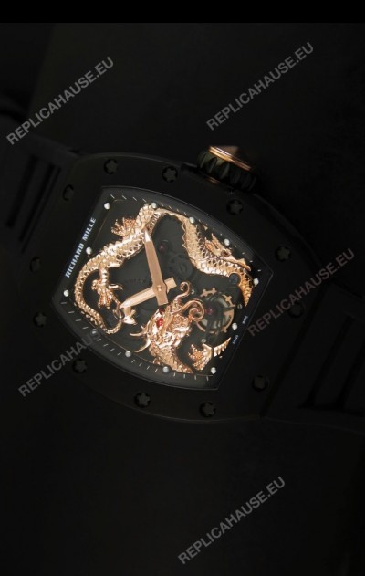 Richard Mille RM057 Tourbillon Jackie Chan Swiss Replica Watch in PVD Case