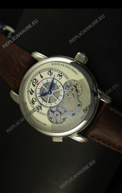 Mont Blanc Nicolas Riessec Stainless Steel Case in White Dial