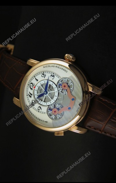 Mont Blanc Nicolas Riessec Rose Gold Case in White Dial