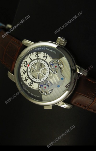 Mont Blanc Nicolas Riessec Stainless Steel Case in Grey Dial