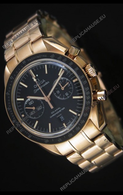 Omega Speedmaster Moon Watch Co-Axial Swiss Watch in Rose Gold - 1:1 Mirror Replica