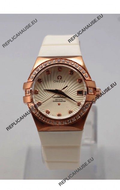 Omega Constellation Ladies Replica Watch - Quartz Movement - 35MM