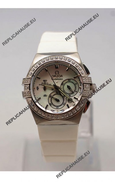 Omega Constellation Ladies Chronograph Replica Watch - 35MM