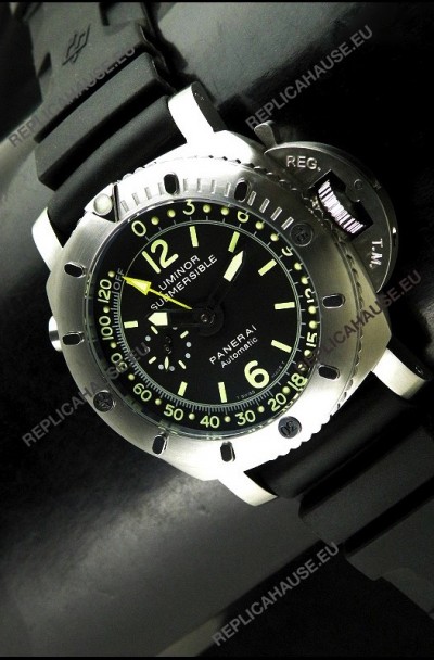 Panerai Luminor Submersible Swiss Automatic Watch in Black