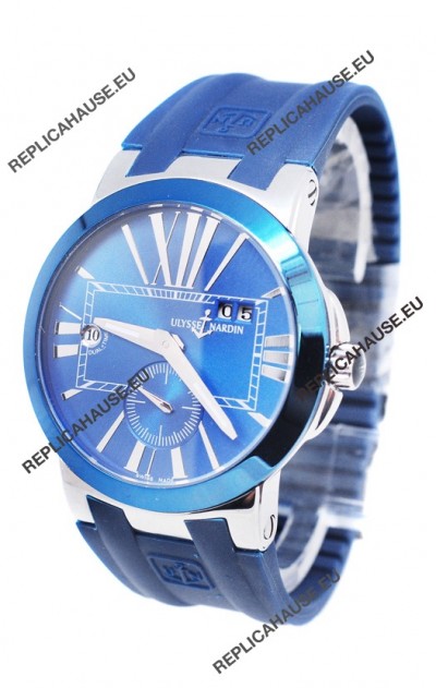 Ulysse Nardin Executive Dual Time Japanese Replica Blue Watch
