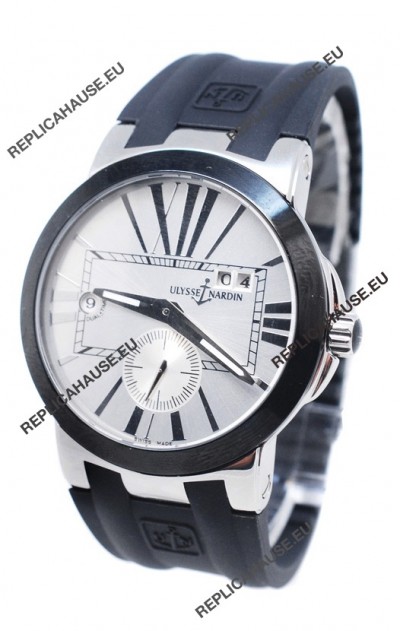Ulysse Nardin Executive Dual Time Japanese Replica Watch in White Dial