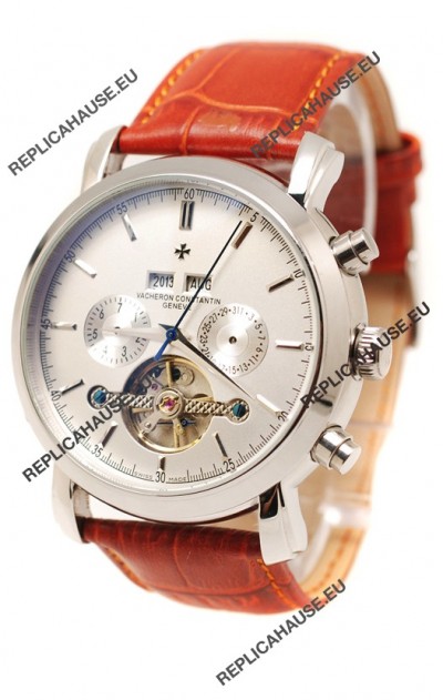 Vacheron Constantin Malte Tourbillon Japanese Watch in Brown Strap