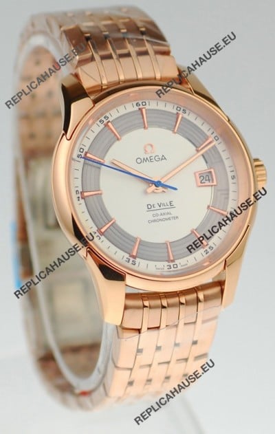 Omega Co Axial De Ville Hour Vision Swiss Replica Gold Watch