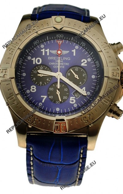 Breitling Chronograph Chronometre Japanese Watch in Blue