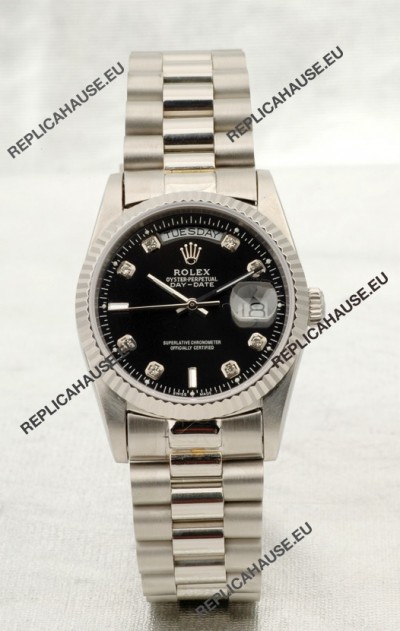 Rolex Day Date Silver Japanese Replica Watch