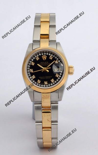Rolex DateJust Two Tone Lady's Replica Watch