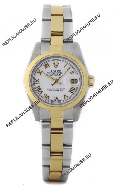 Rolex DateJust Two Tone Lady's Replica Watch