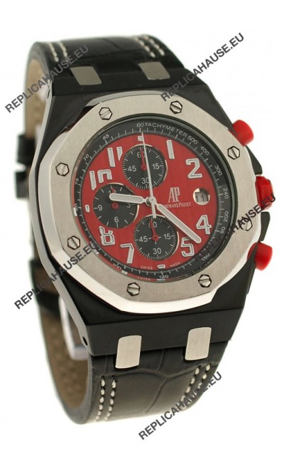 Audemars Piguet Royal Oak Offshore Limited Edition SingaporeGP 2008 Japanese PVD Watch in Red Dial