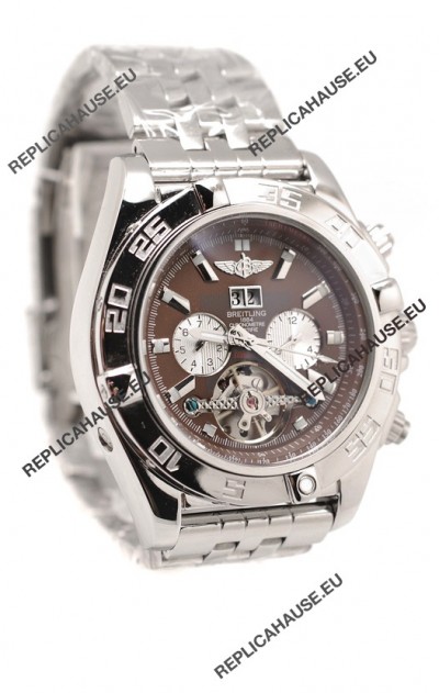 Breitling Chronograph Chronometre Replica Watch in Brown Dial