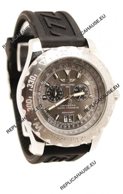 Breitling Chronograph Chronometre Replica Watch in Grey Dial