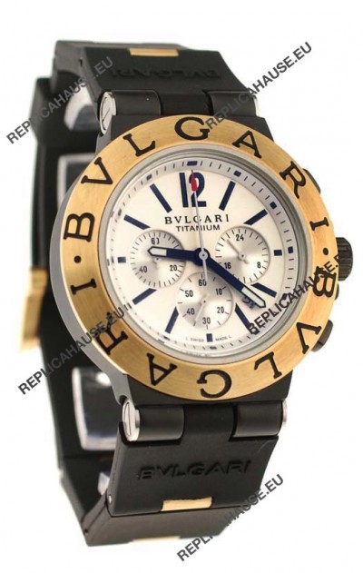 Bvlgari Scuba Swiss Body Japanese Watch in White Dial