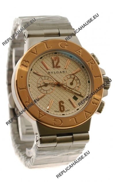 Bvlgari Diagono Mens Scuba japanese Replica Watch