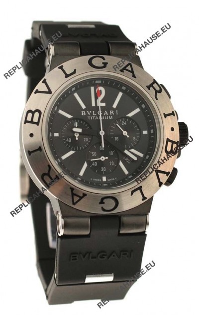 Bvlgari Scuba Swiss Body Japanese Steel Watch in Black Dial