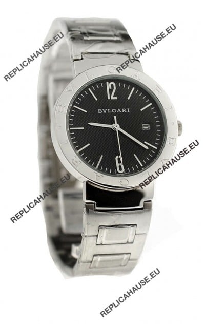 Bvlgari Quartz Japanese Watch in Black Dial