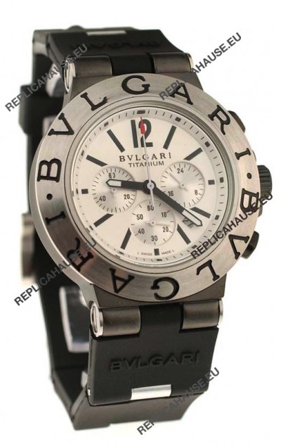 Bvlgari Scuba Swiss Body Japanese Steel Watch in White Dial
