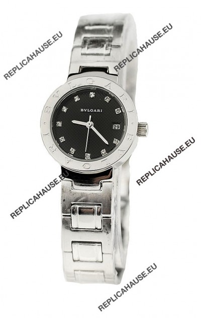 Bvlgari Quartz Japanese Watch in Black Dial