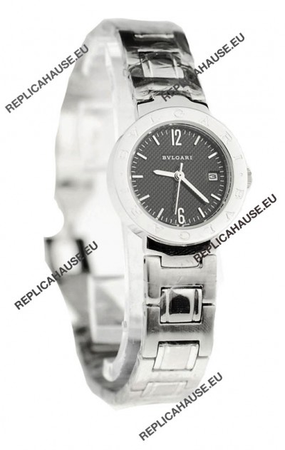 Bvlgari Quartz Japanese Watch in Black Dial