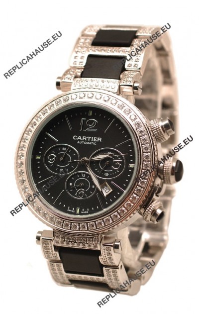 Cartier Pasha SeatimerÂ Swiss Replica Diamonds Watch