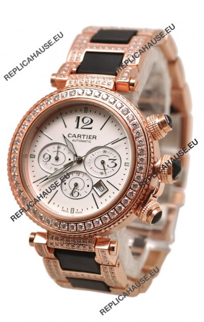 Cartier Pasha SeatimerÂ Swiss Replica Diamonds Watch