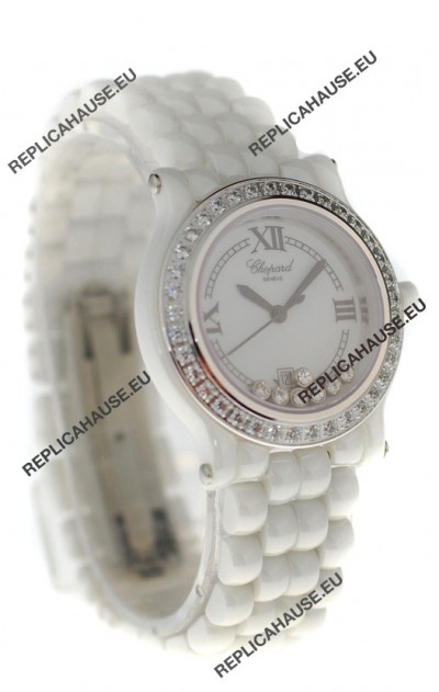 Chopard Happy Sport Ladies Japanese Ceramic Watch