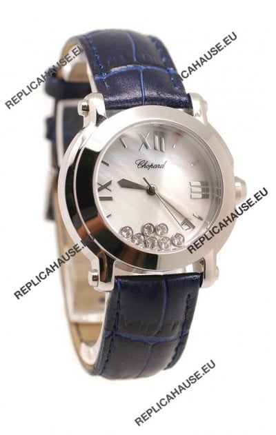 Chopard Happy Sport Ladies Swiss Replica Watch in White Dial